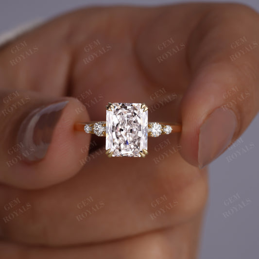 Radiant Lab Grown Diamond Solitaire Ring