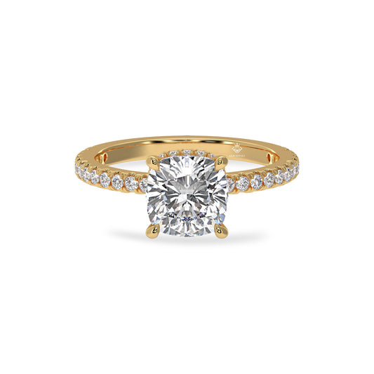 cushion cut engagement ring