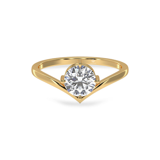 1 carat round diamond ring for her