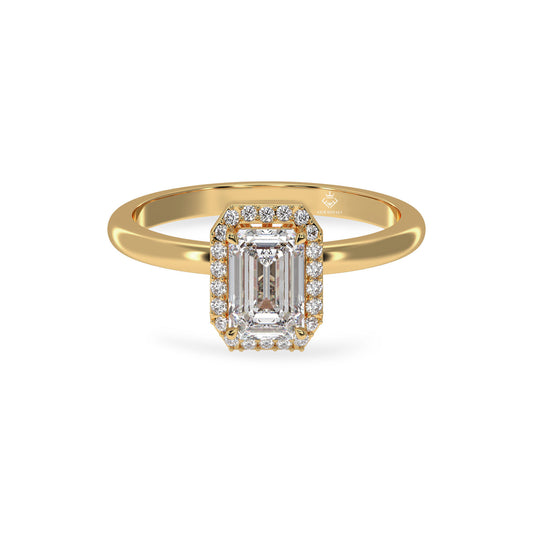 emerald cut diamond engagement ring