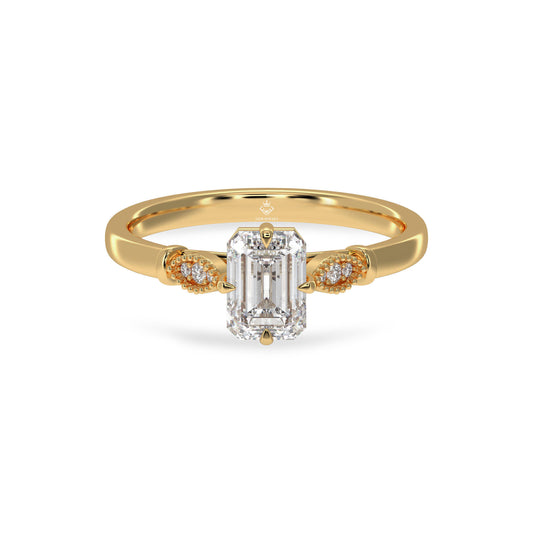emerald cut diamond engagement ring