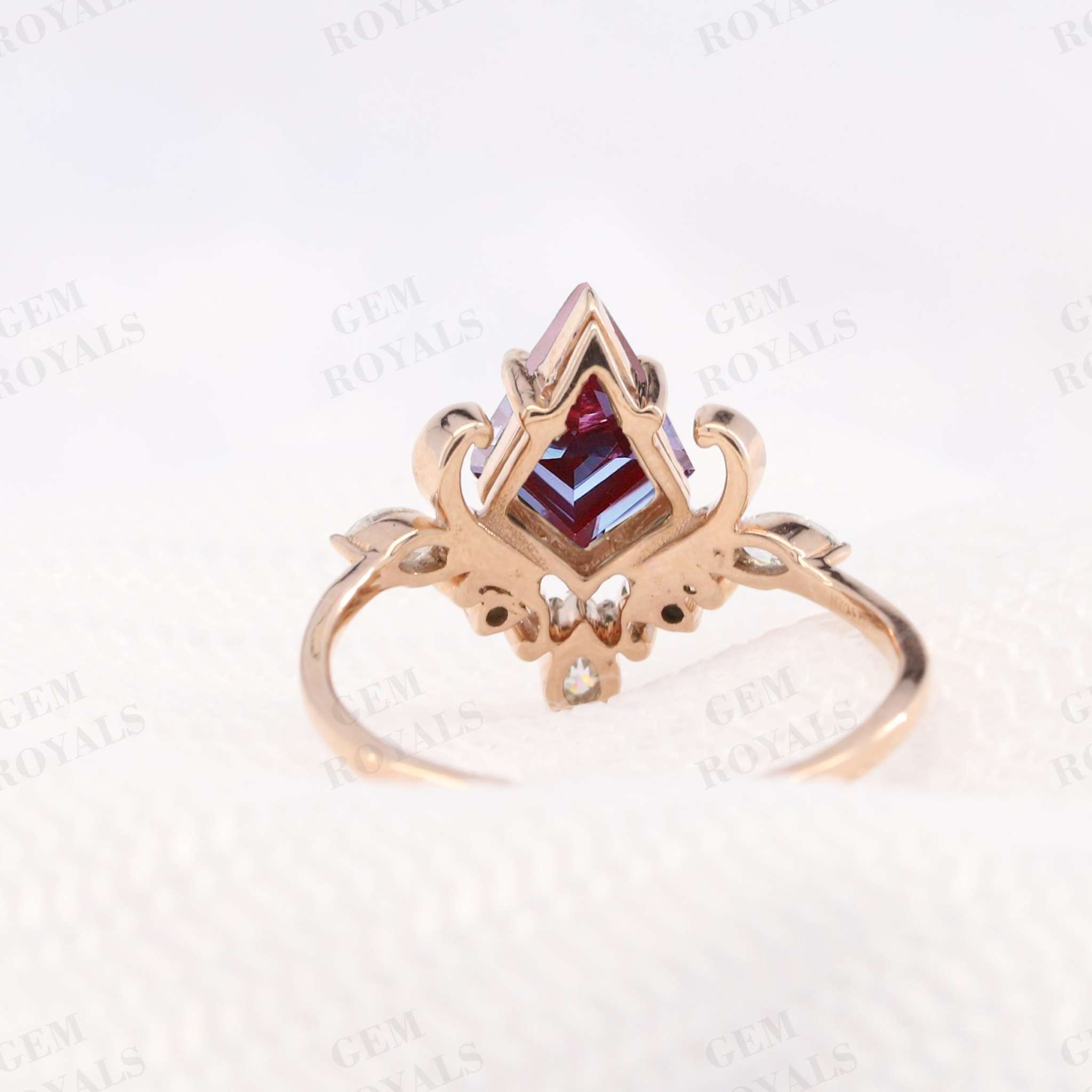 Antique Vintage Alexandrite Kite Cut Engagement Ring