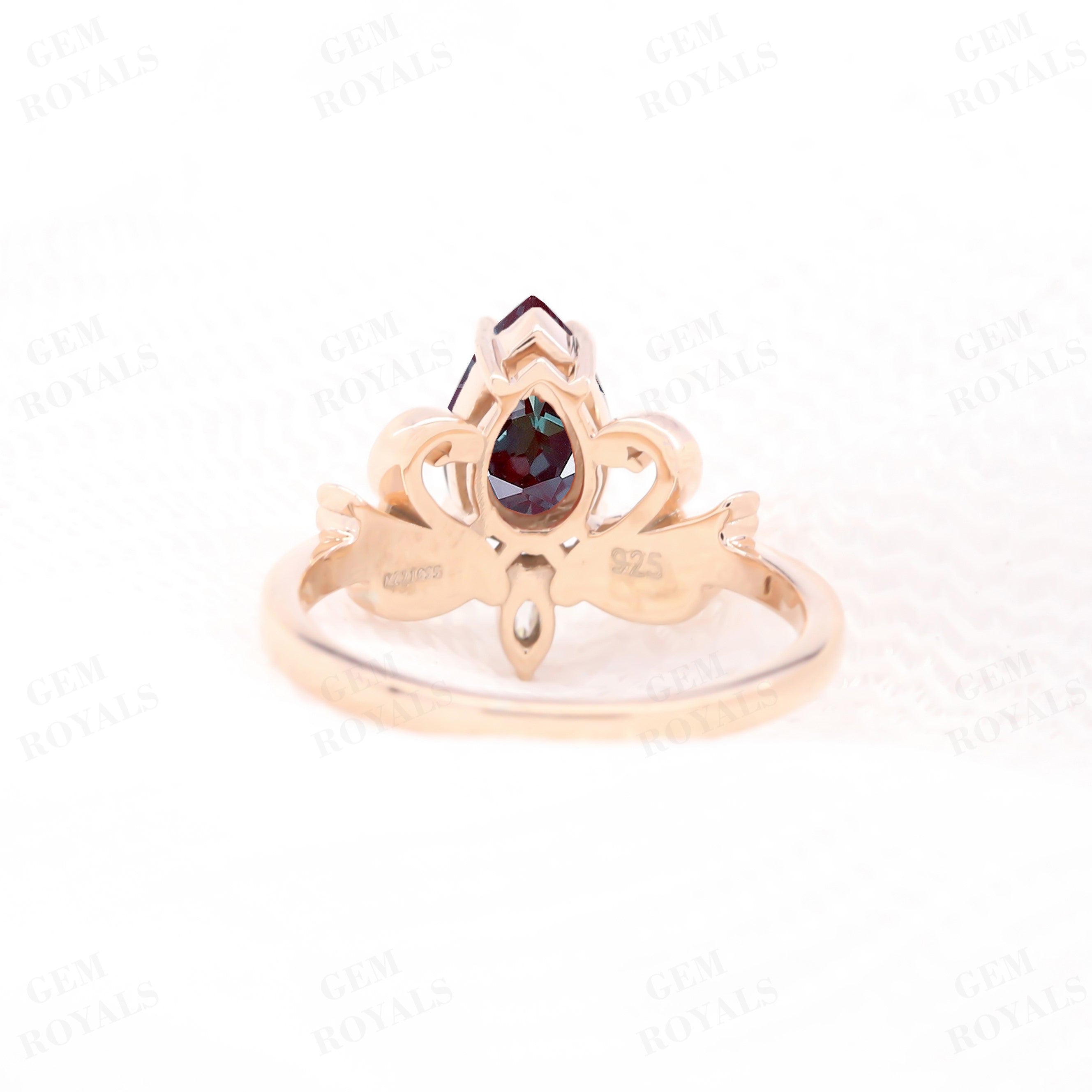 Alternative Pear Shaped Alexandrite Engagement Ring