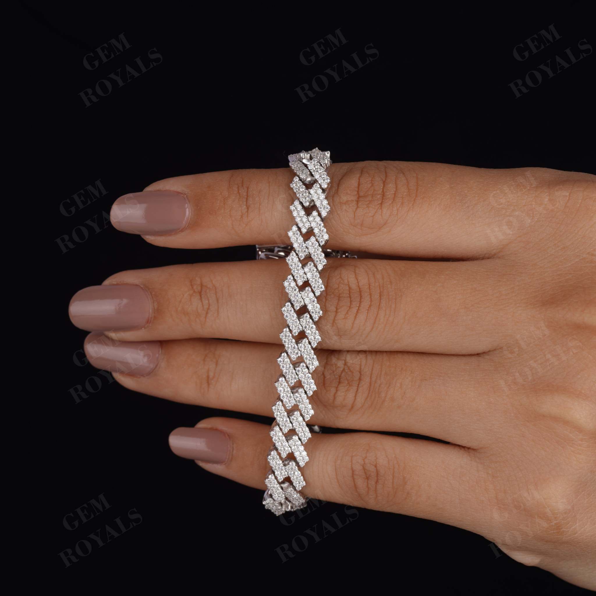 Iced out Moissanite Miami Cuban Link Bracelet