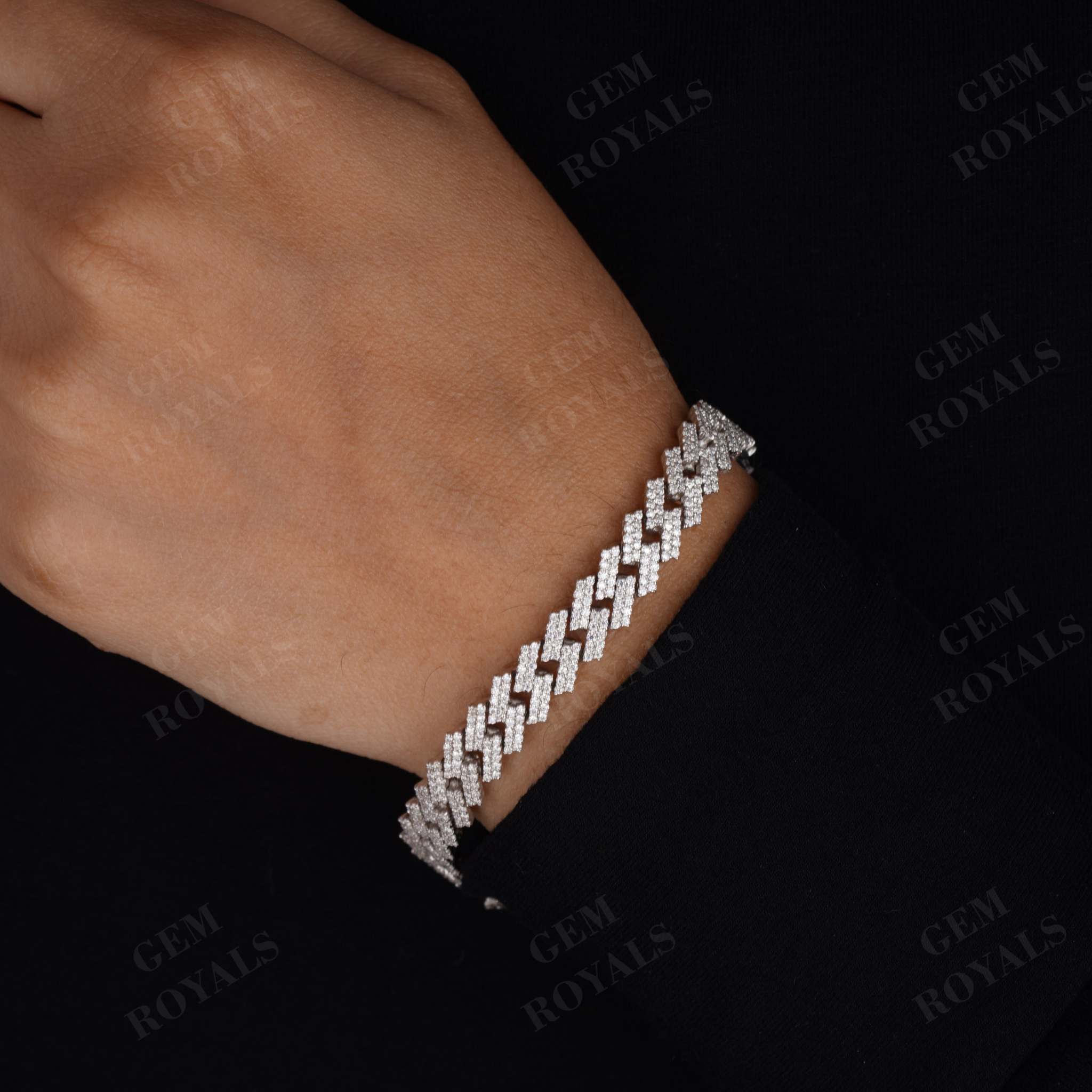 Iced out Moissanite Miami Cuban Link Bracelet