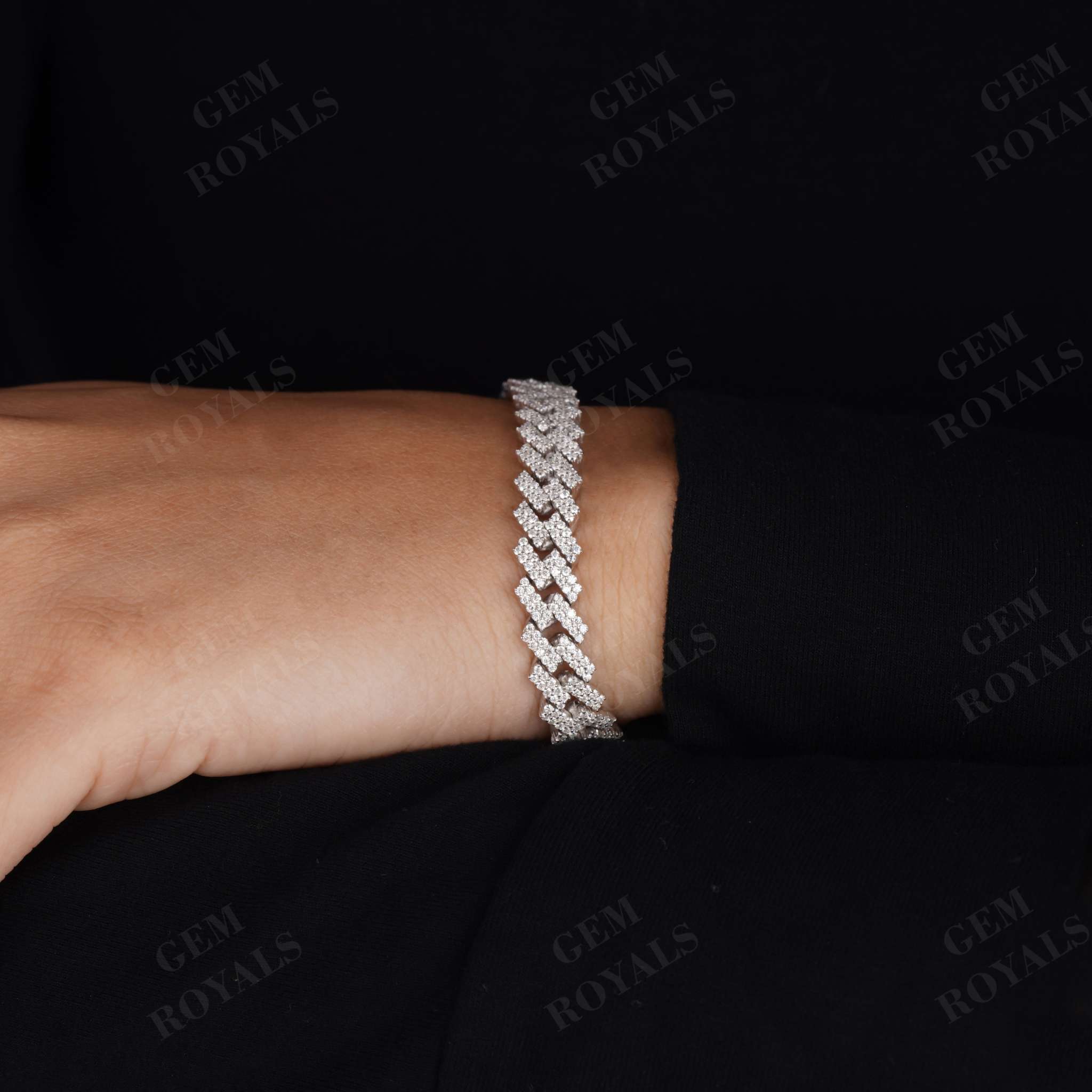 Iced out Moissanite Miami Cuban Link Bracelet