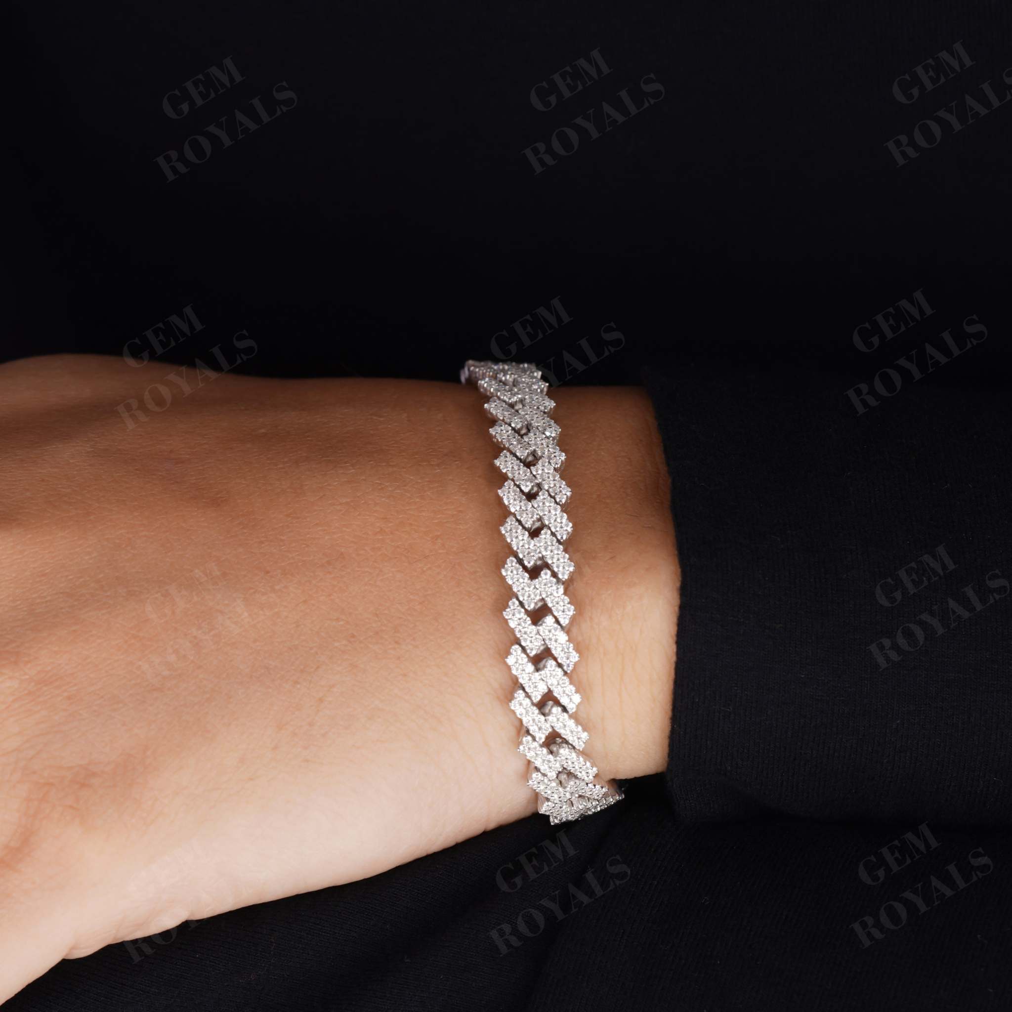 Iced out Moissanite Miami Cuban Link Bracelet