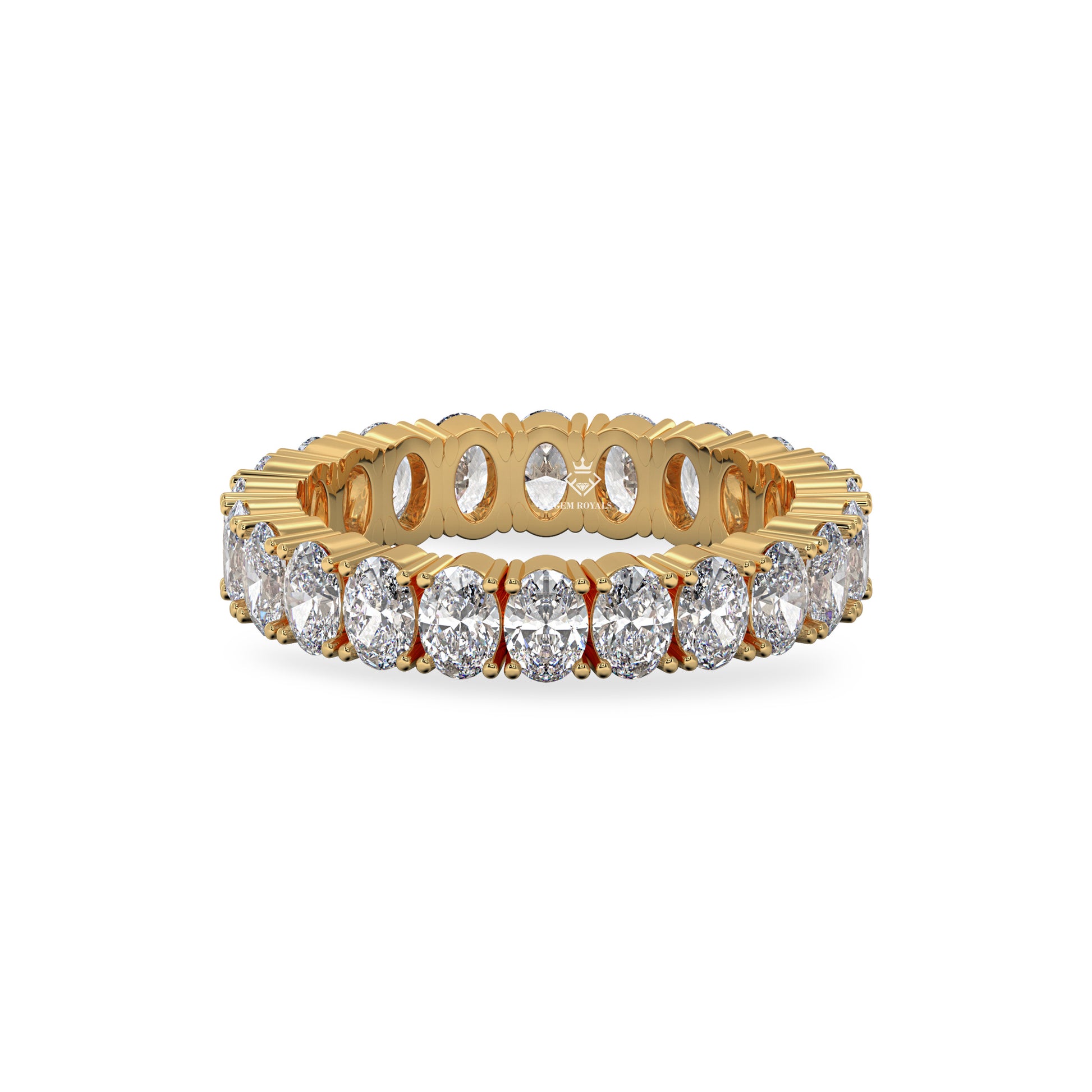 oval diamond eternity ring
