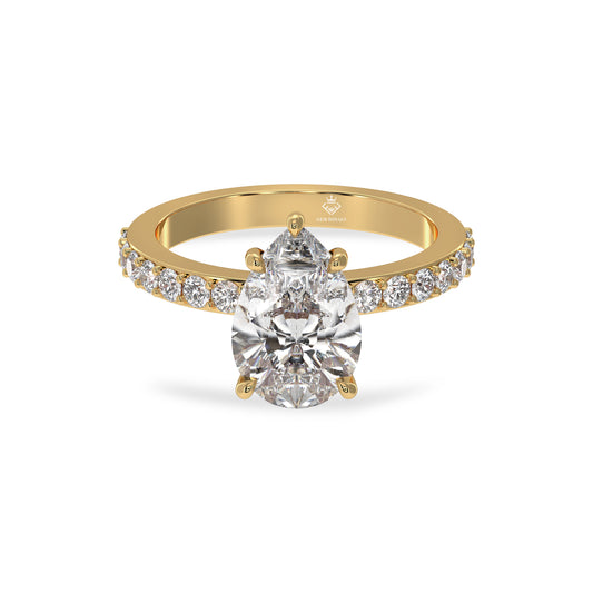 pear shaped diamond engagement ring