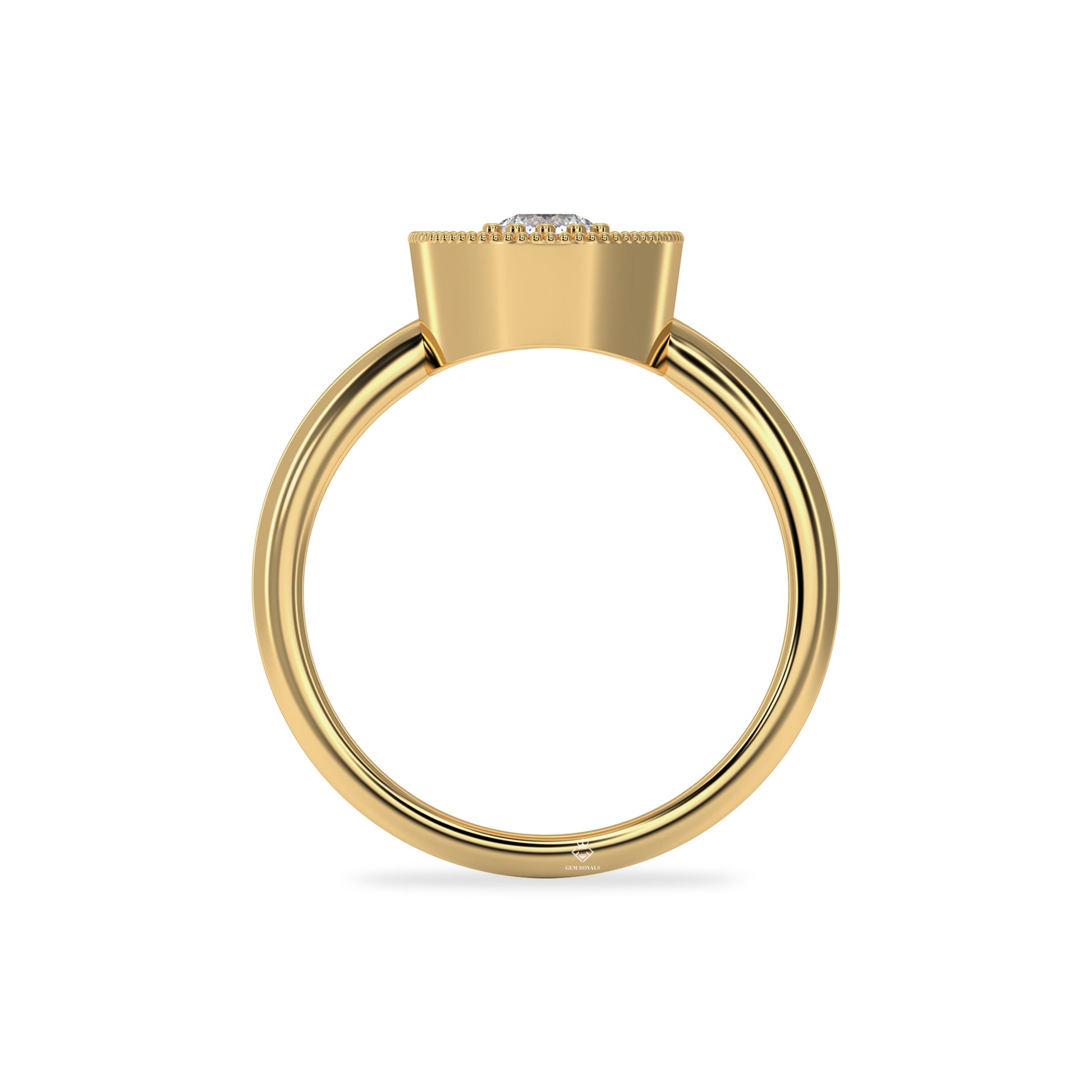 0.94 Carat Marquise And Round Diamond Art Deco 14K Rose Gold Engagement Ring For Women