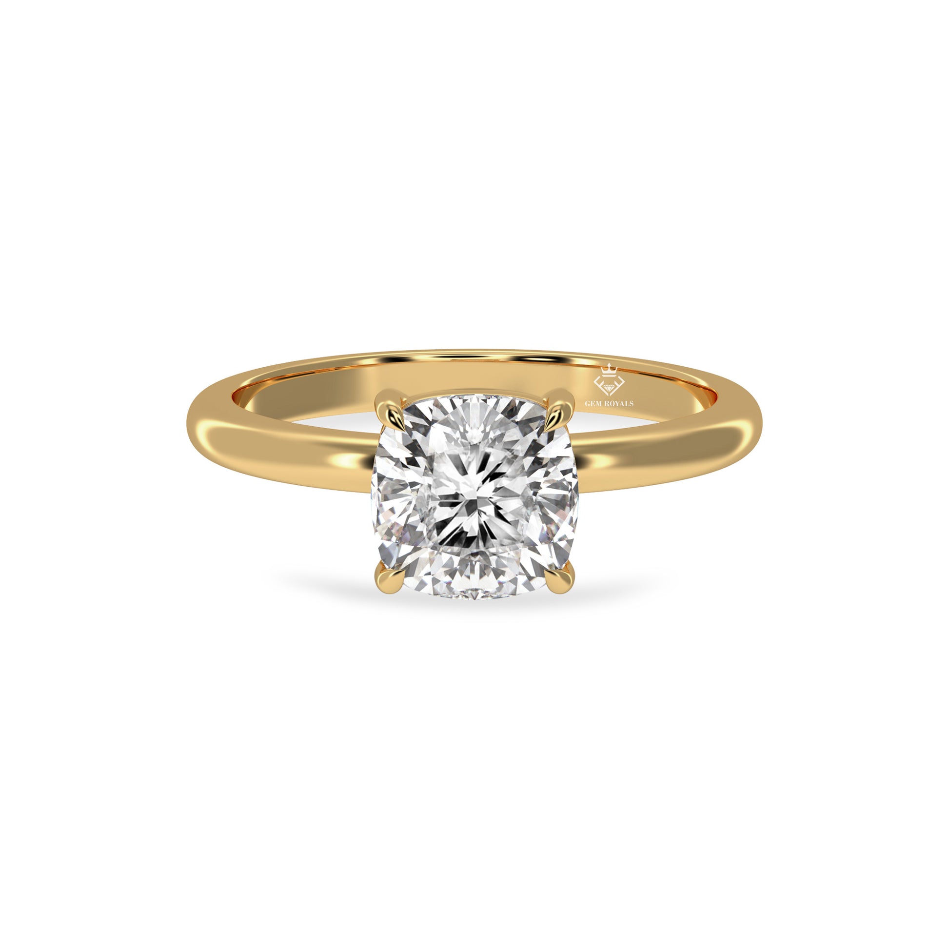 cushion cut engagement ring