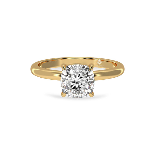 cushion cut engagement ring