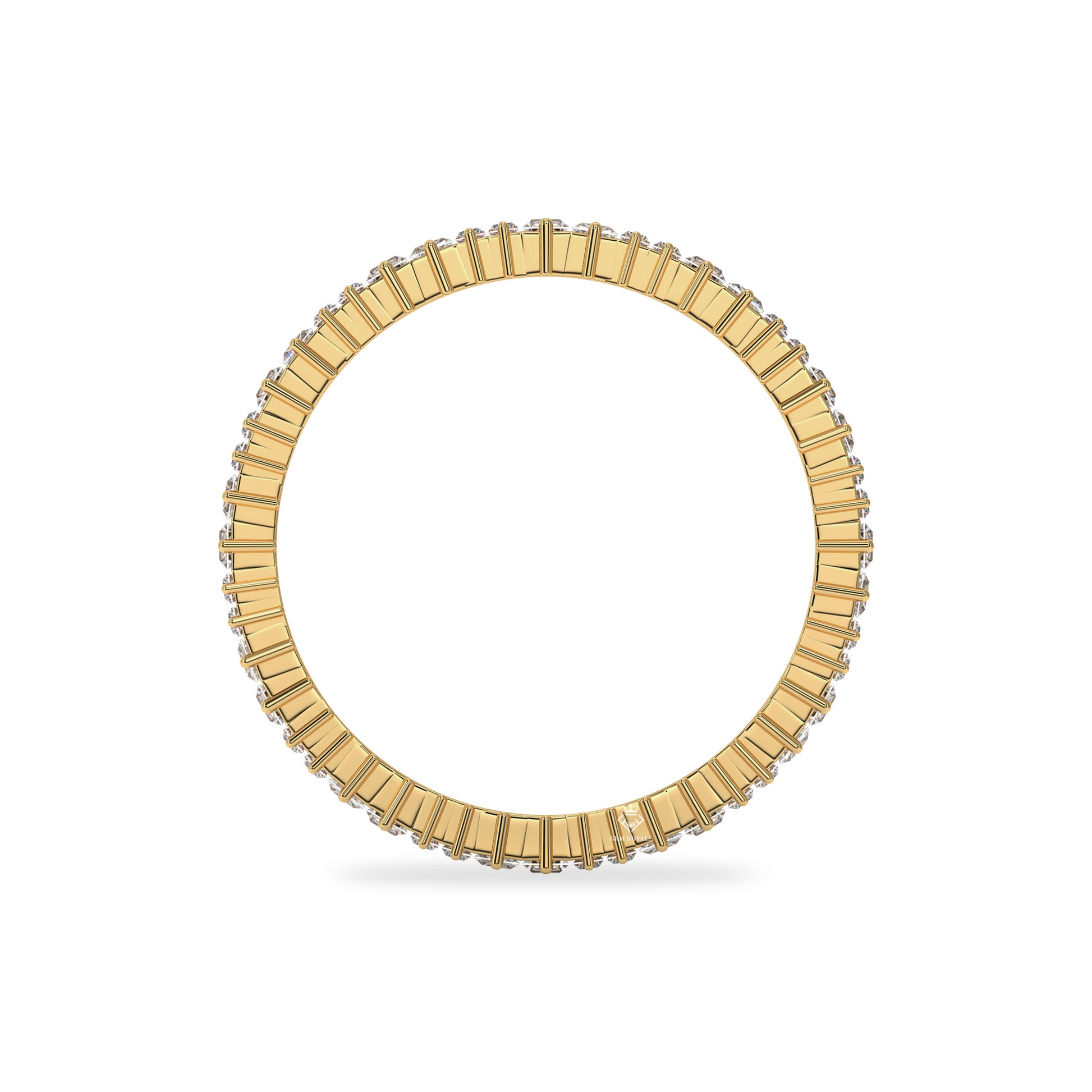 1.50 Carat Baguette Diamond Eternity 18K Gold Wedding Band For Women