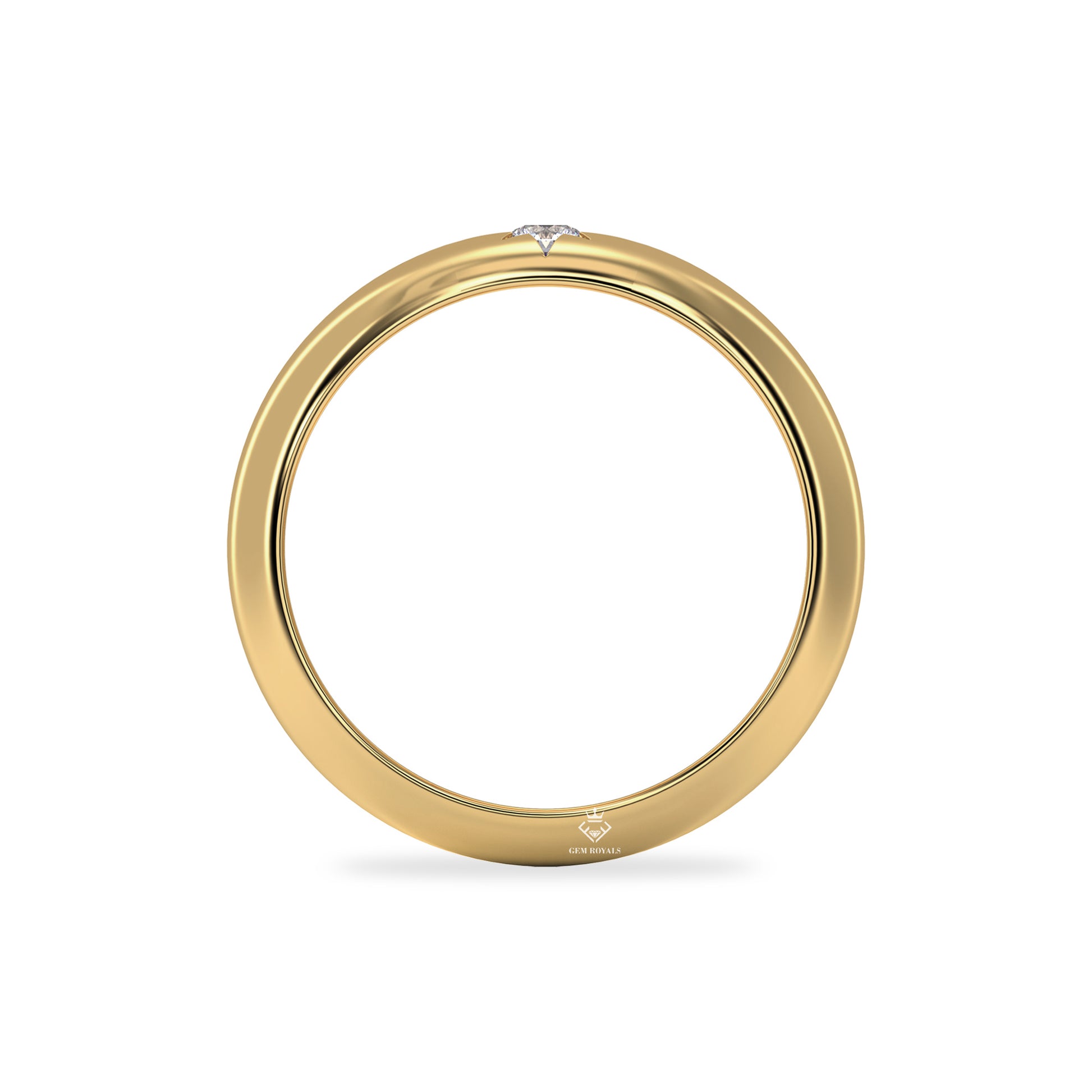 0.04 Carat Round Diamond Eternity 14K White Gold Wedding Band For Women