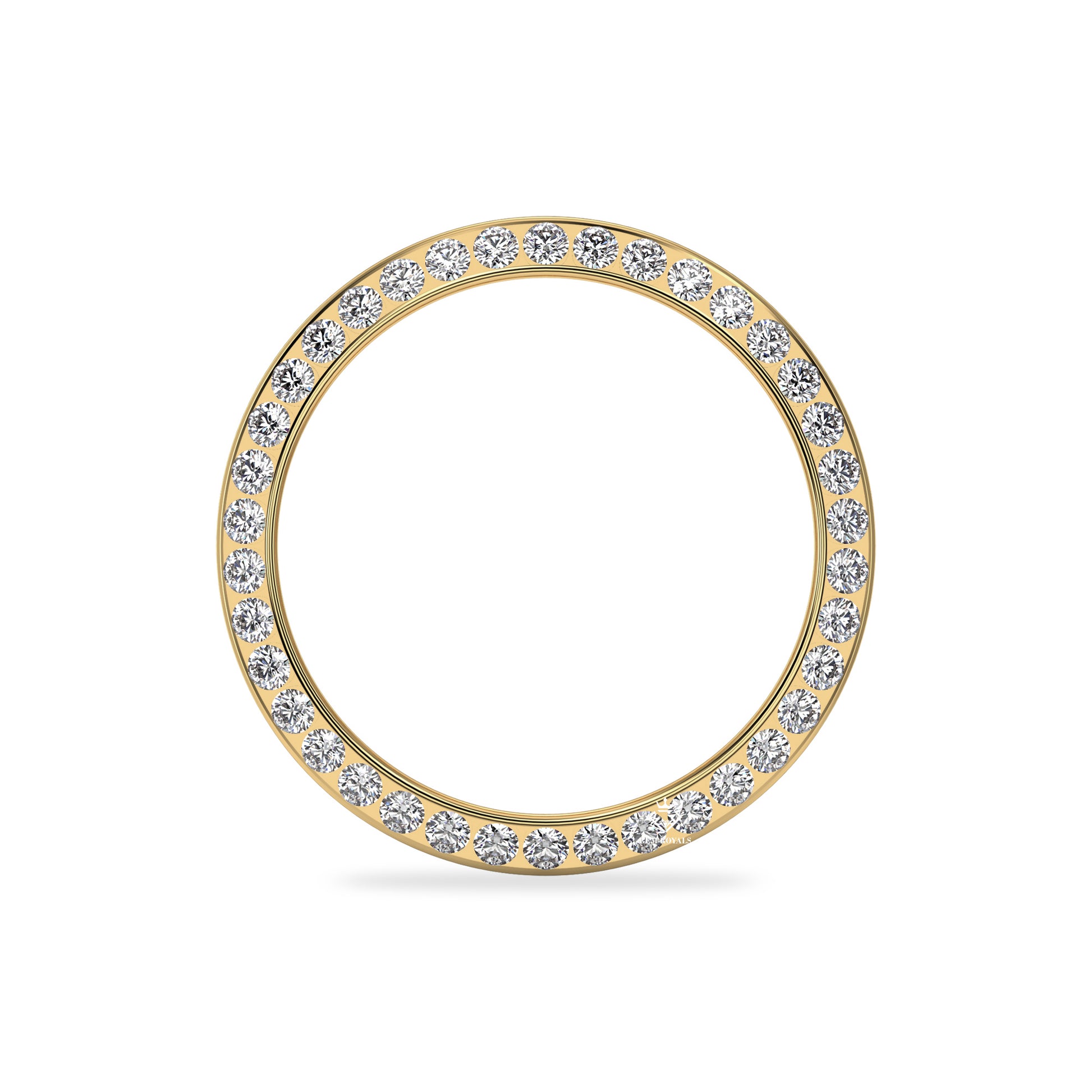 3.67 Carat Princess and Round Diamond Eternity 14K Gold Wedding Band For Men