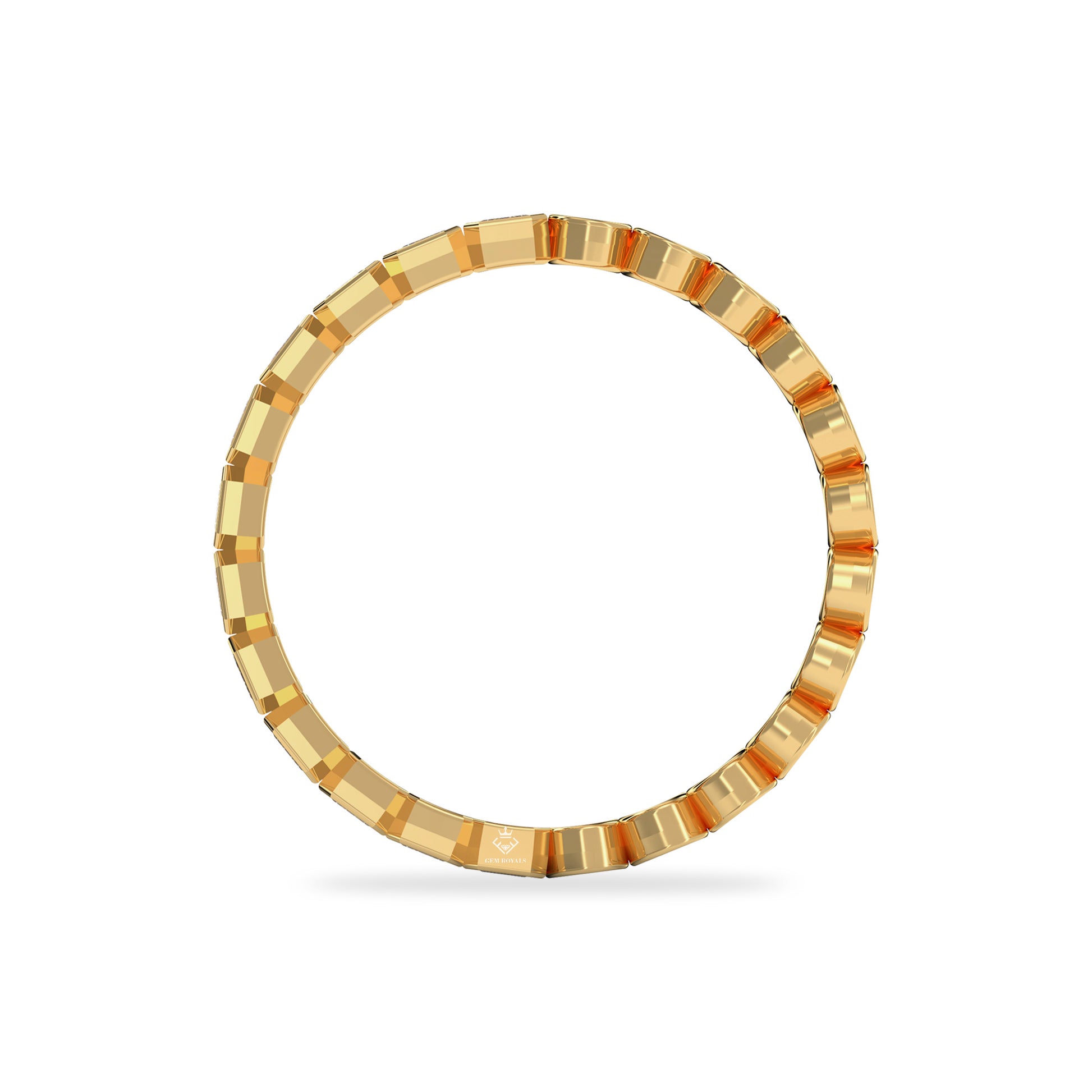 1.92 Carat Oval and Emerald Cut Diamond Eternity 18K Gold Wedding Band For Women