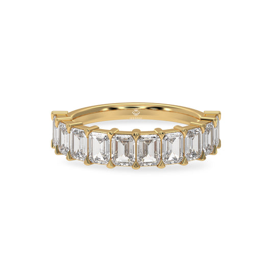 emerald cut diamond band
