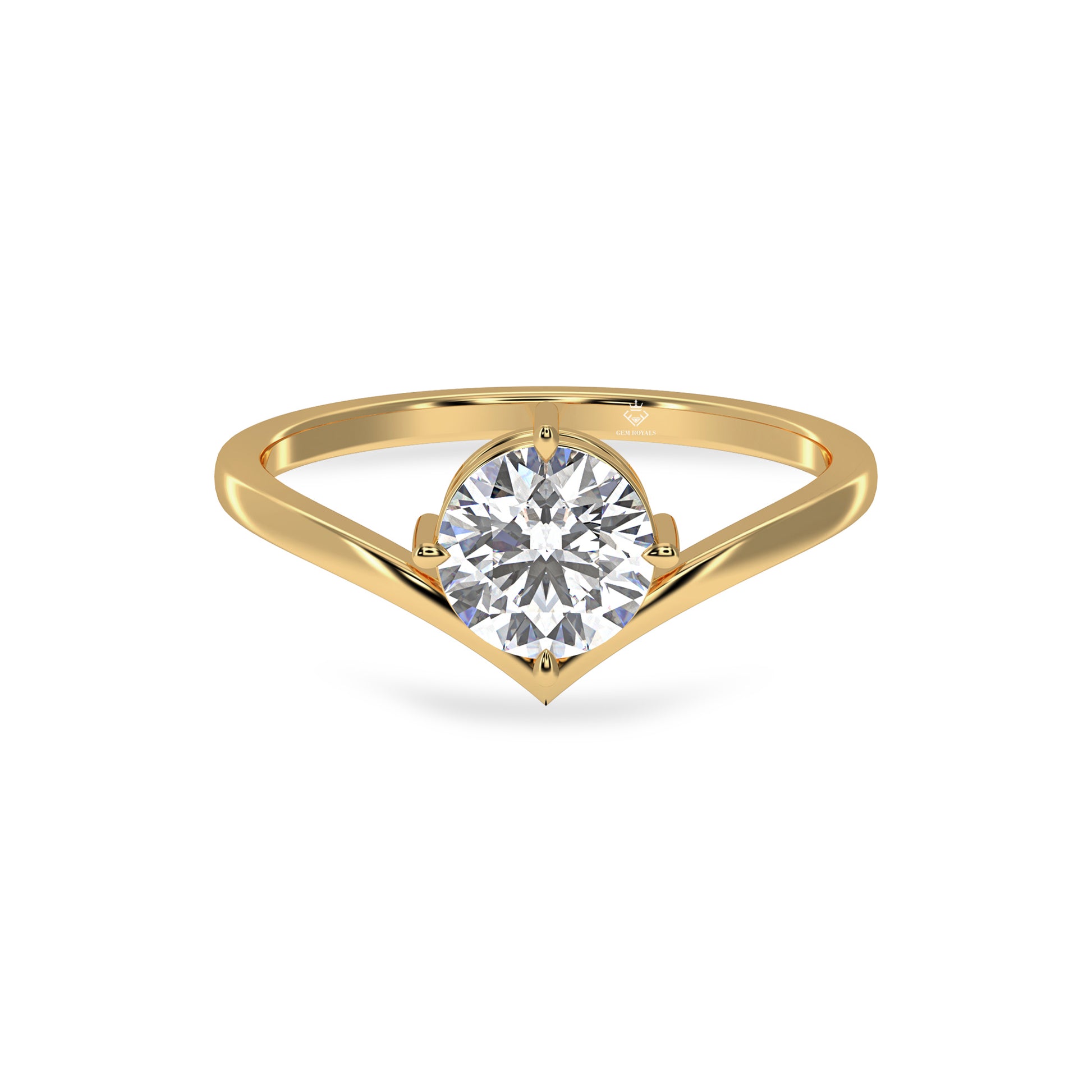 1 carat round diamond ring for her