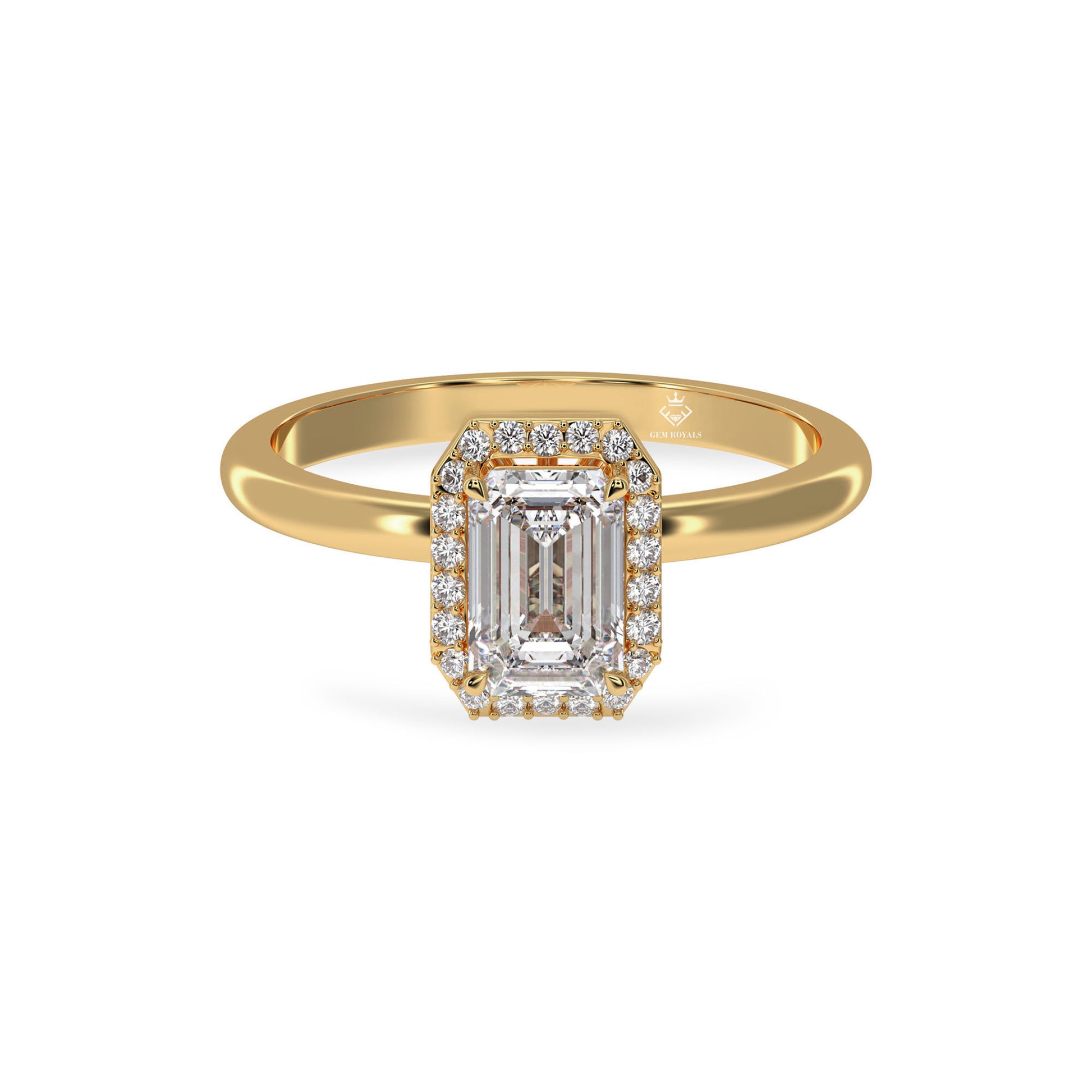 emerald cut diamond engagement ring