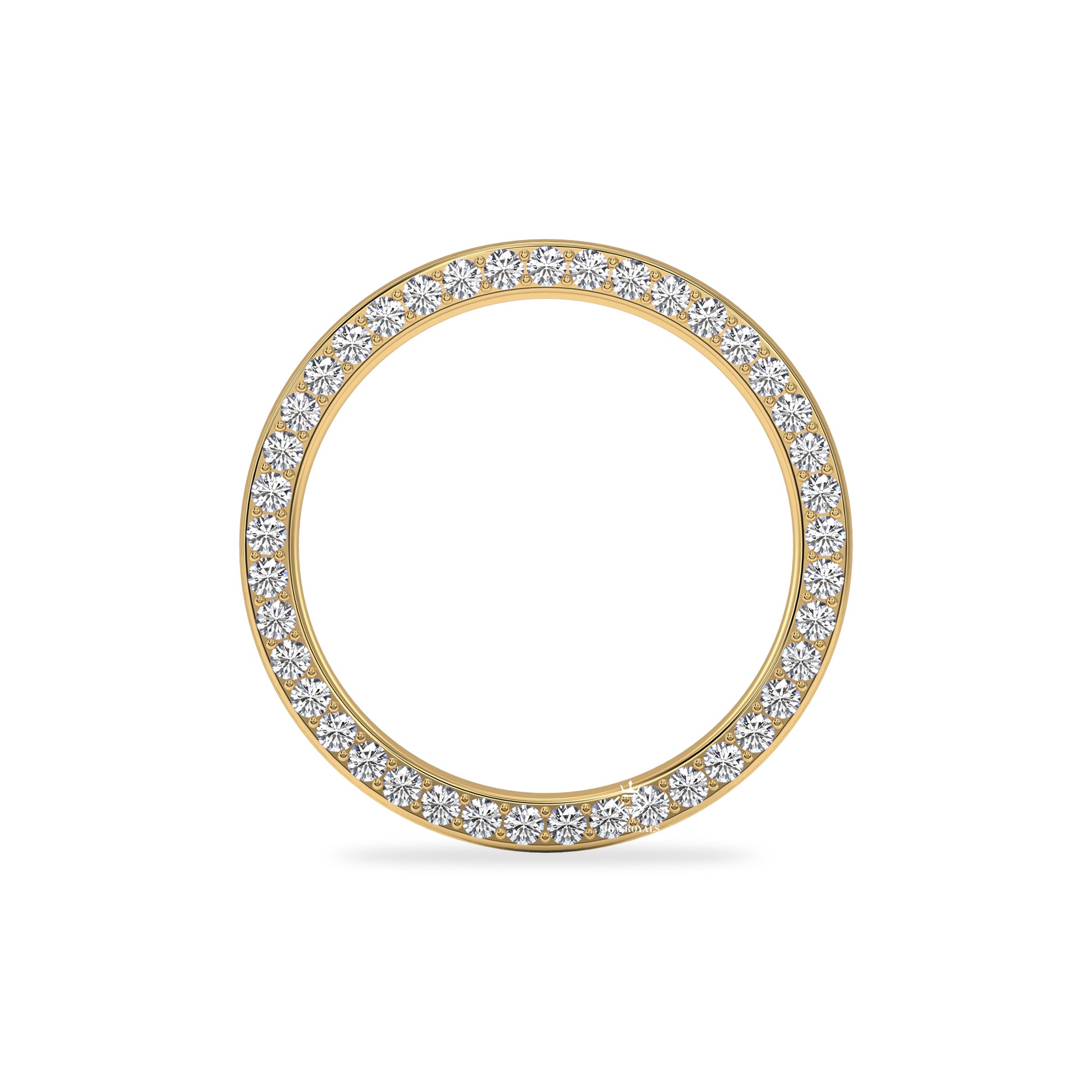 0.82 Carat Round Diamond Pave Eternity 14K Gold Wedding Band For Women