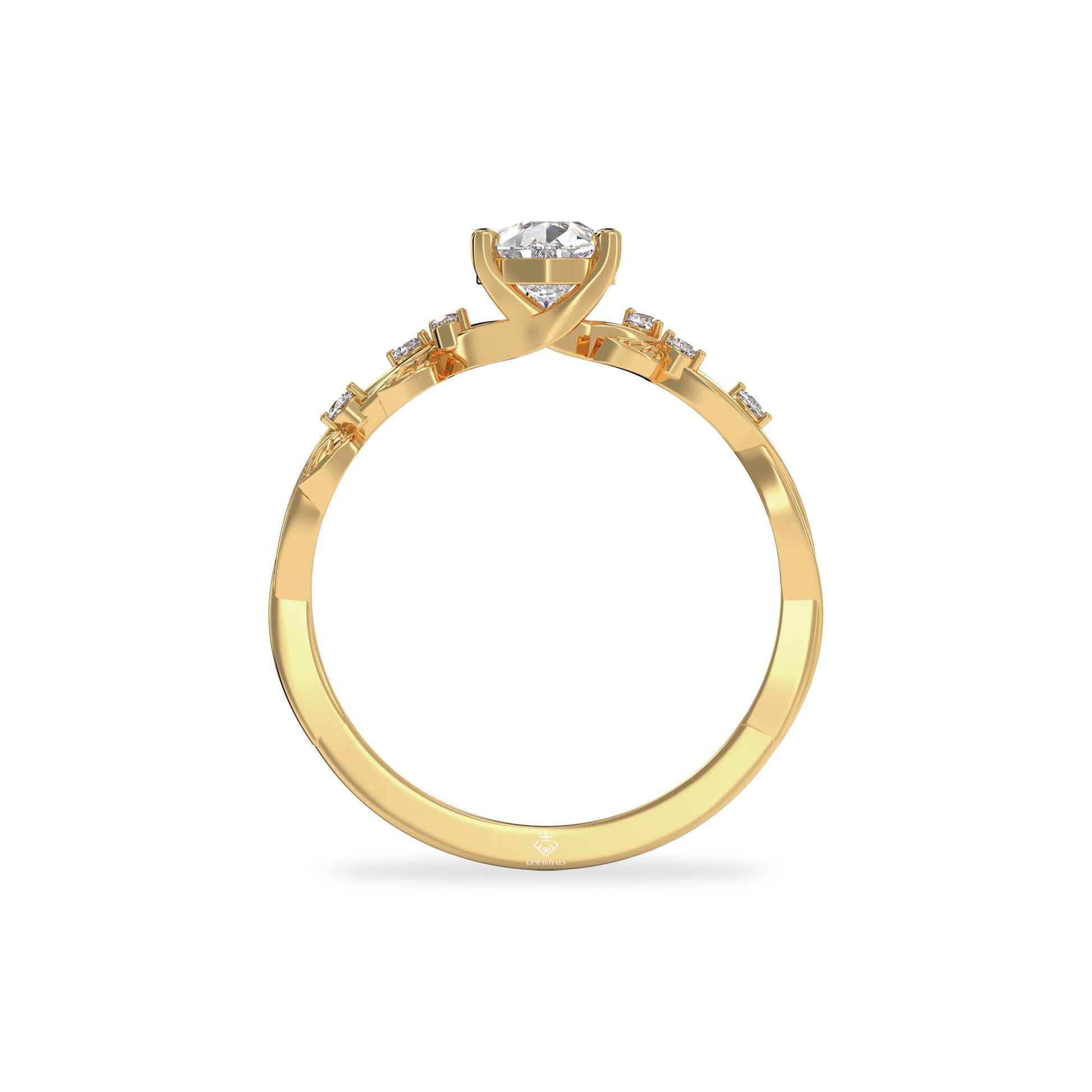 0.69 Carat Pear Shaped Diamond Vintage 18K Gold Engagement Ring For Her