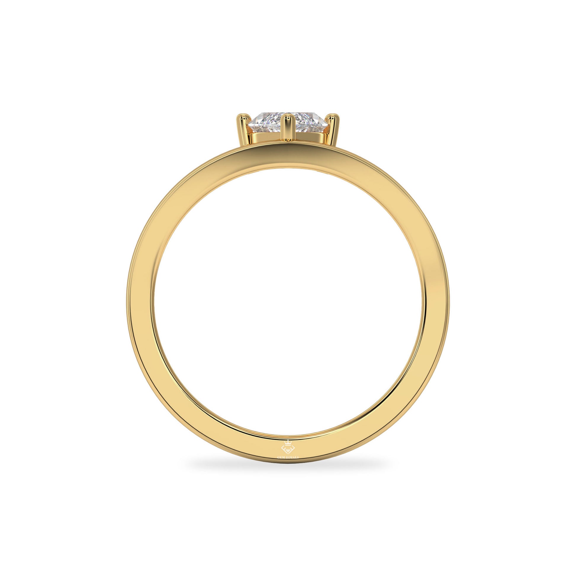 1 Carat Marquise Diamond Chevron 14K Rose Gold Engagement Ring For Women