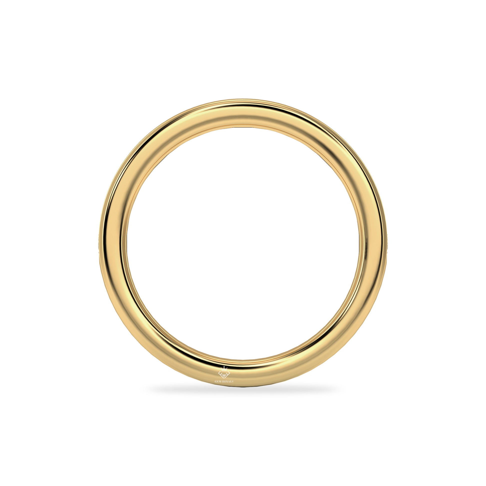 1.04 Carat Round Diamond Channel Set Half Eternity 18K Gold Wedding Band For Her