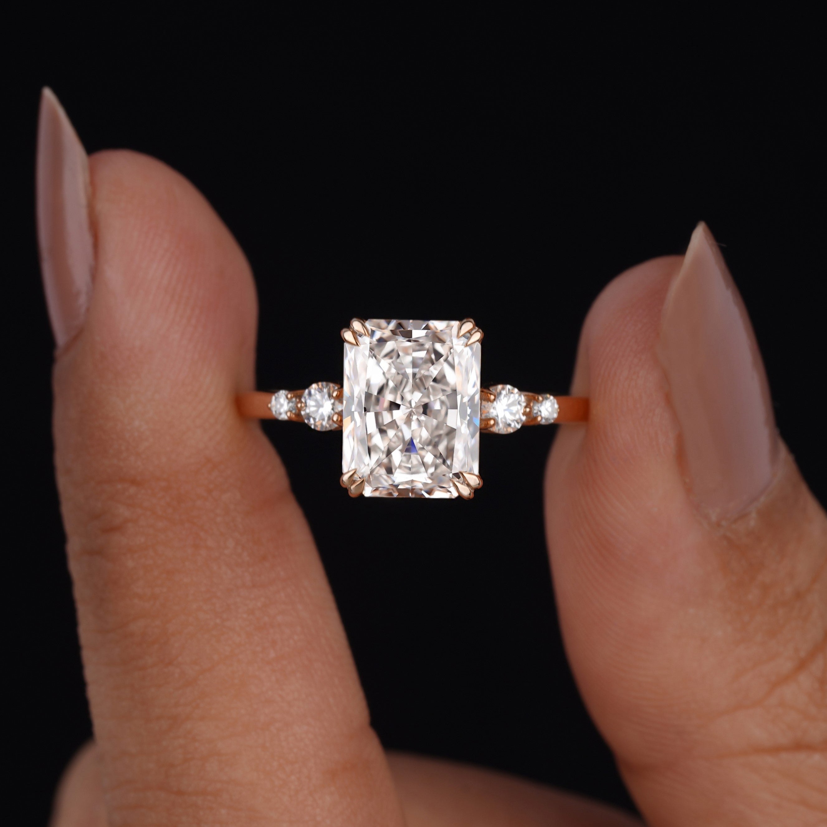 Radiant Cut Lab Grown Diamond Solitaire Engagement Ring