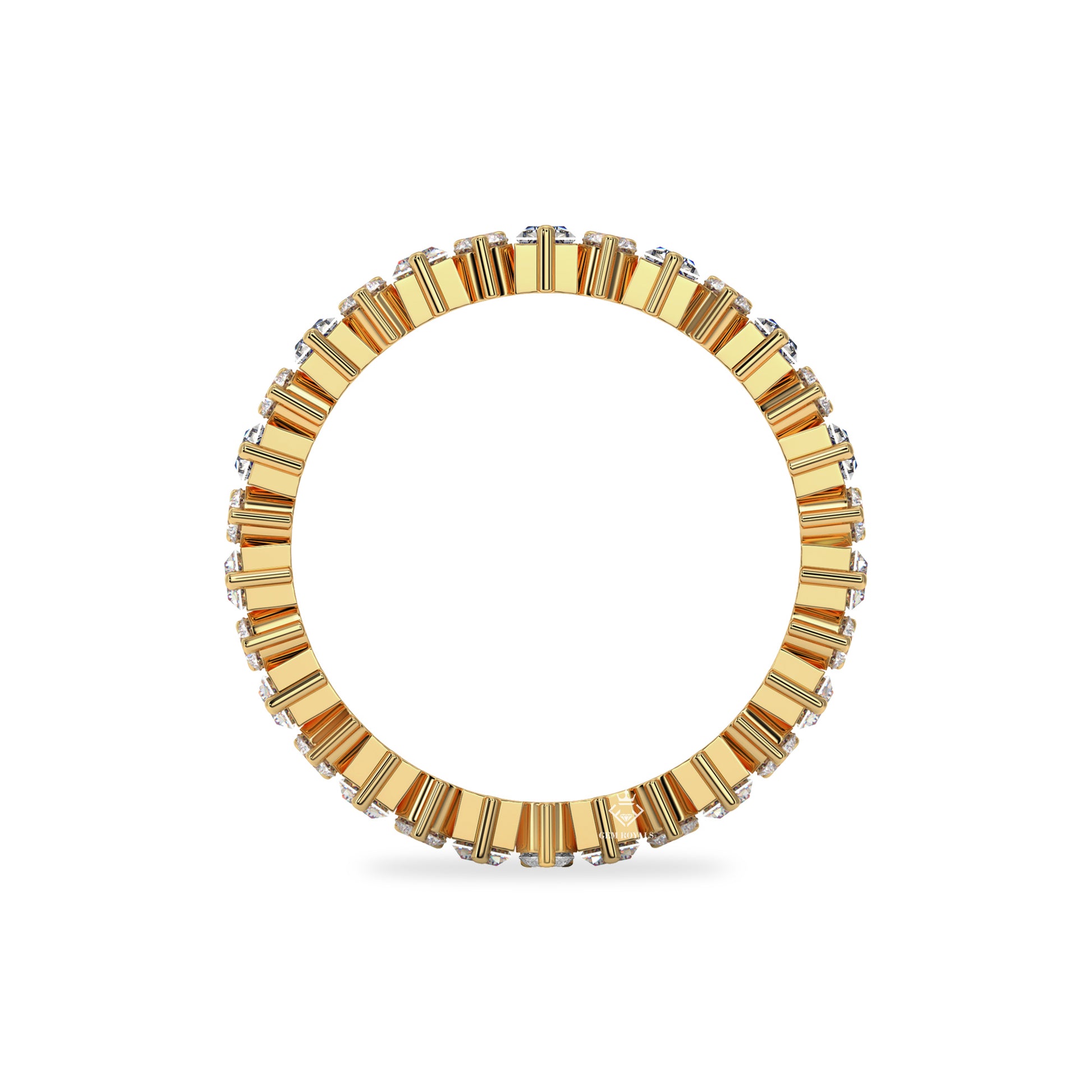 3 Carat Baguette And Round Diamond Eternity 14K White Gold Wedding Band For Women