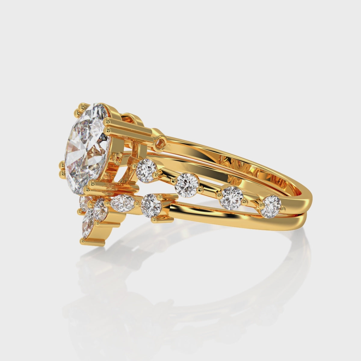 360 Video Of Oval Engagement ring for women