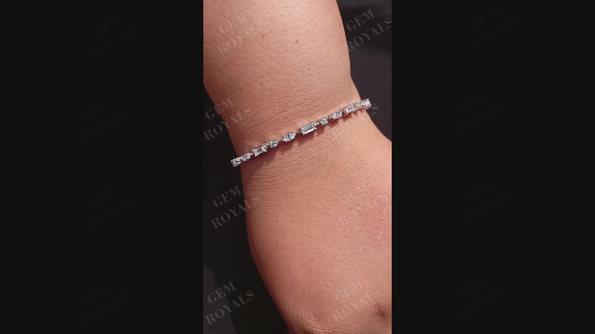 Multi Fancy Shaped Moissanite Tennis Bracelet